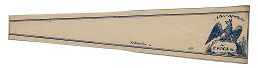 Prescription Label, Adler Apotheke von F. W. Weber