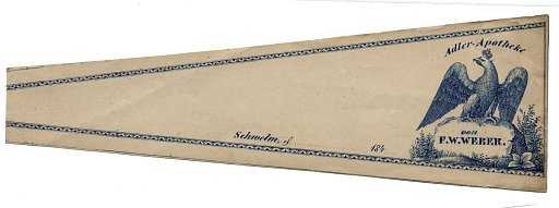 Prescription Label, Adler Apotheke von F. W. Weber