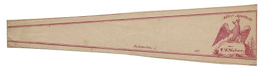 Prescription Label, Adler Apotheke von F. W. Weber