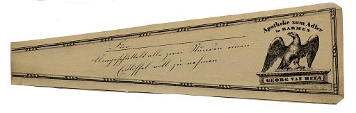Prescription Label, Apotheke zum Adler in Barmen