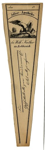 Prescription Label, Adler Apotheke bei With Kalker in Lobberich