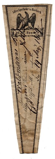 Prescription Label, Adler Apotheke in Borbeck