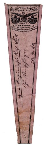 Prescription Label, Adler Apotheke in Dusselldorf