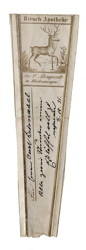 Prescription Label, Hirsch Apotheke bei C. Bengardt in Huckeswagen