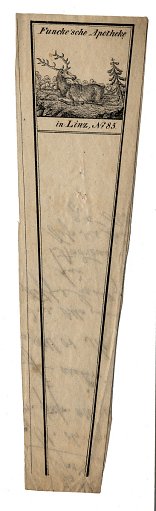 Prescription Label, Funcke'sche Apotheke in Linz, No. 85