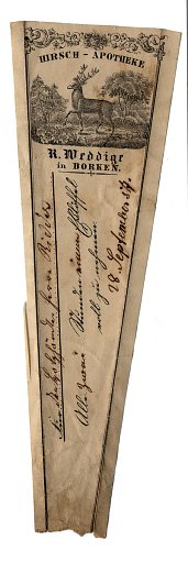 Prescription Label, Hirsch Apotheke in Borken