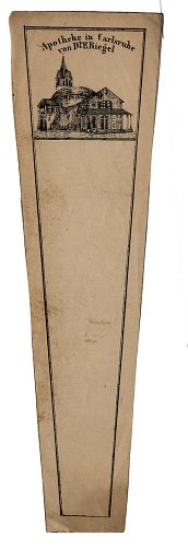 Prescription Label, Apotheke in Carlsruhe von Dr. E. Riegel