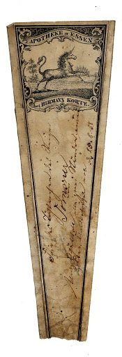 Prescription Label, Apotheke in Essen bei hermann Korte