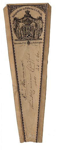 Prescription Label, Hofapotheke in coln von J.J. Wrede