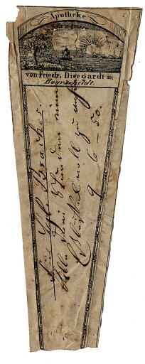 Prescription Label, Sonnen Apotheke