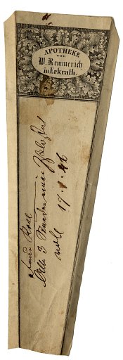 Prescription Label, Apotheke von W. Rcmmerich in Erkrath