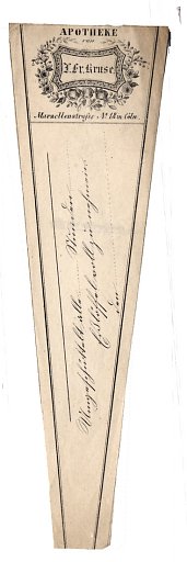 Prescription Label, Apotheke von ? Fr. Kruse