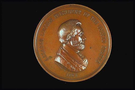 Indian Peace Medal, Abraham Lincoln, United States, 1862