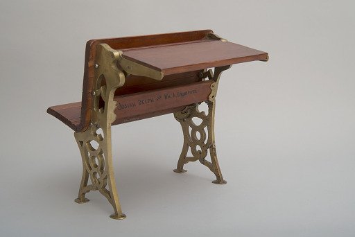 Josiah Delph and William A. Bradford's 1876 School Desk and Seat Patent Model