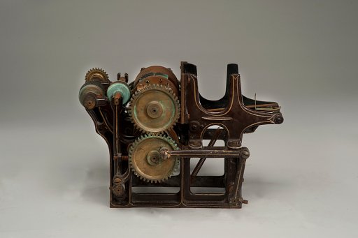 Patent model for stamp cancelling machine