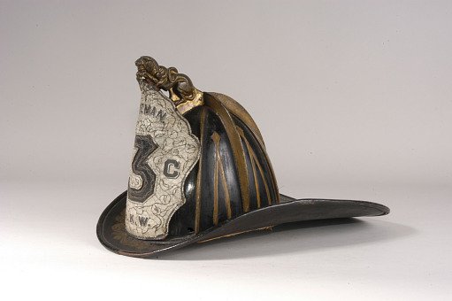 Fire Helmet, "Foreman No. 3, H K W"