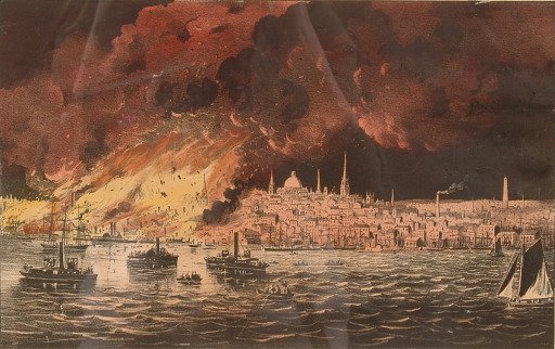 Lithograph, "The Great Fire at Boston"
