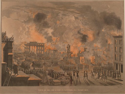 Lithograph, "Great Fire in New York"