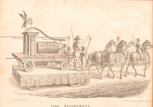 Lithograph, "Fire Department"