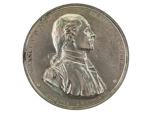 John Paul Jones, Bonhomme Richard vs. Serapis, United States, 1779 (Silvered electrotype taken from an original matrix)