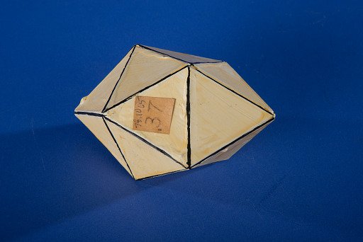 Polyhedron Model by Martin Berman, Gyroelongated Square Dipyramid