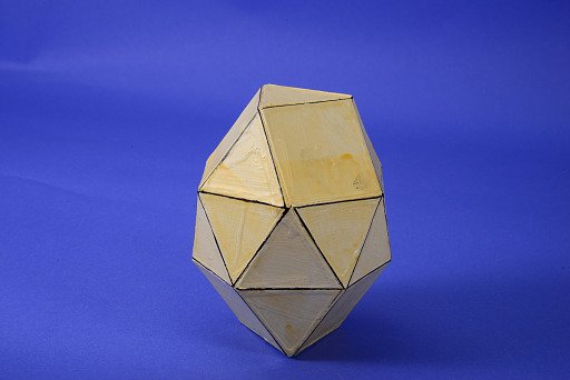 Polyhedron Model by Martin Berman, Gyroelongated Triangular Bicupola