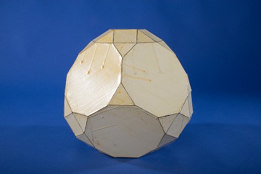 Polyhedron Model by Martin Berman, Triaugmented Truncated Dodecahedron