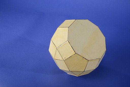 Polyhedron Model by Michael Berman, Gyrate Bidiminished Rhombicosidodecahedron