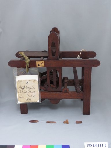 patent model, brick press