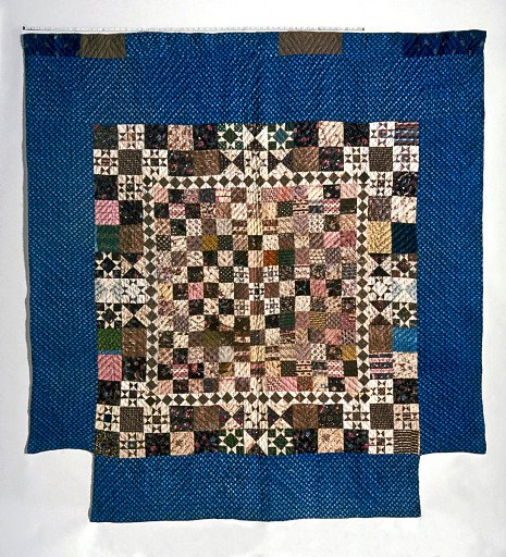 1790 - 1810 Copp Family's Framed Center Pieced Quilt