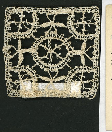 Cluny lace square Made by the Amoy Lace Guild in China