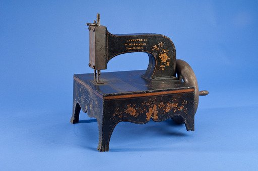 1853 - William Wickersham's Patent Model of a Sewing Machine (leather)
