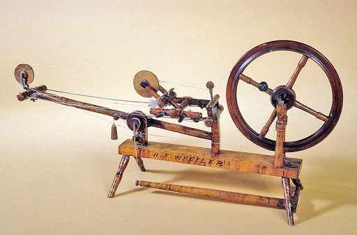 1838 - Hiram F. Wheeler's Patent Model of a Spinning Wheel