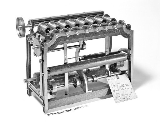 1838 Mason's Patent Model of a Speeder for Roving Cotton