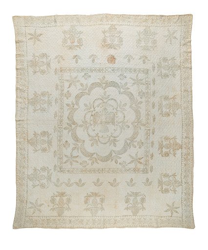1800 - 1825 Elizabeth C. Nunn's "Liberty" Quilted Counterpane