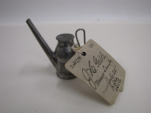 Oil-Wick Miner’s Lamp Patent Model