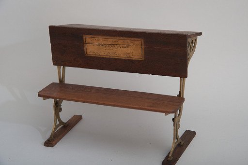 Issac Cook's 1868 School Desk and Seat Patent Model