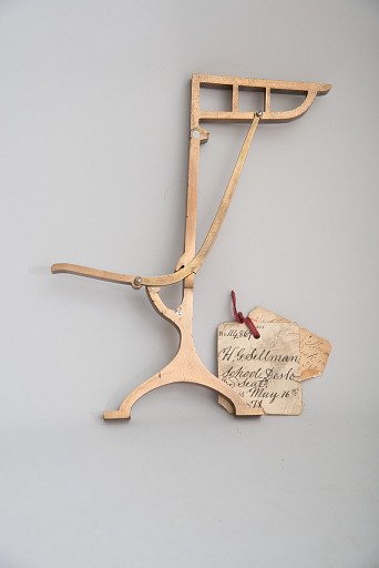 Henry G. Sellman's 1871 Improved Frame for School Desk and Seat Patent Model fragment