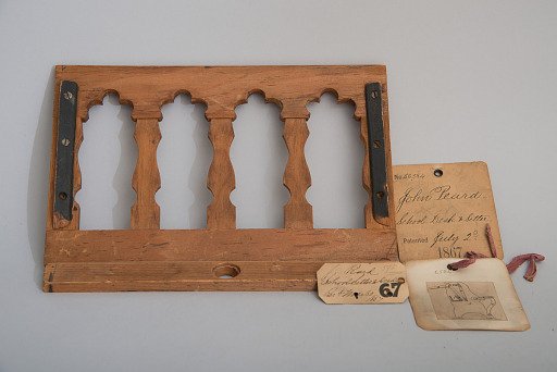 John Peard's 1867 School Desk Patent Model fragment
