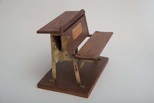 William Erwin and Thomas Dugdale's first 1870 School Desk and Seat Patent Model