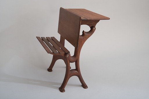 Albert E. Roberts's 1870 School Desk and Seat Patent Model