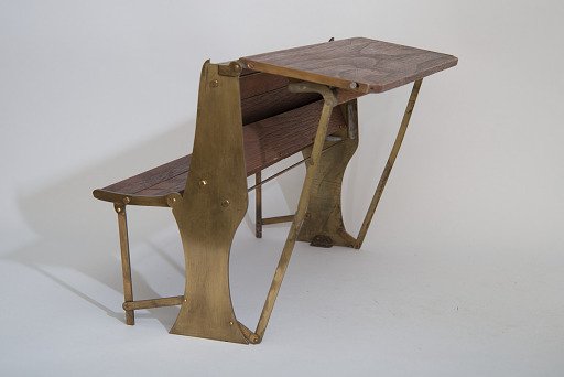 John H. French's 1871 School Desk and Seat Patent Model