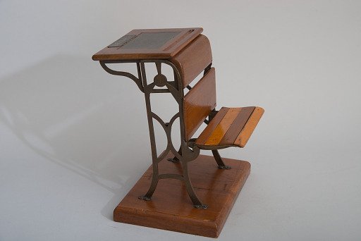 Wendell Hood's 1871 School Desk and Seat Patent Model