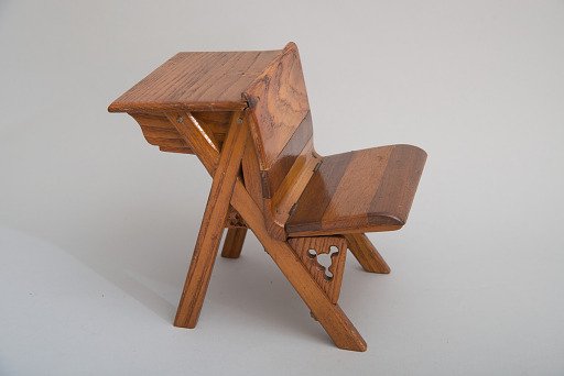 George W. Puterbaugh and Alfred Teal's 1876 School Desk and Seat Patent Model