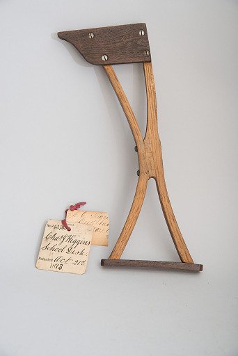 Charles J. Higgins's 1873 School Desk Patent Model Leg Support