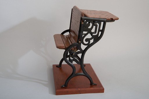 M. L. Holt and L. C. Abbott's 1870 School Desk and Seat Patent Model