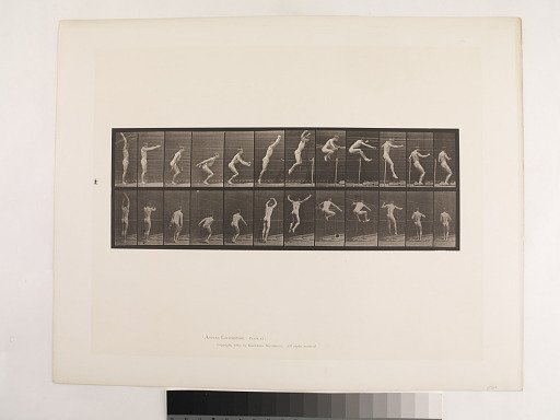 "Animal Locomotion. Plate 161."; Male, Jumping; standing high jump