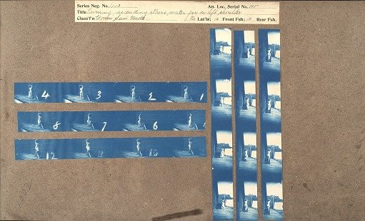 Turning, ascending stairs, water jar on left shoulder