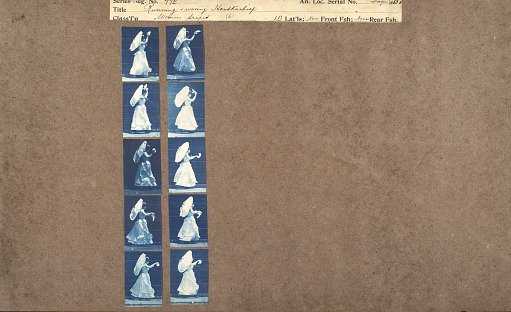 Running and waving handkerchief
