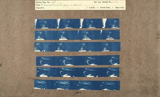 Movement of hand, changing a pencil